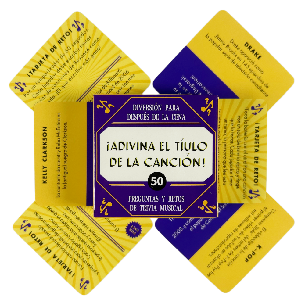 Board Game Name - 5.5*5.5cm Spanish Game Cards Name That