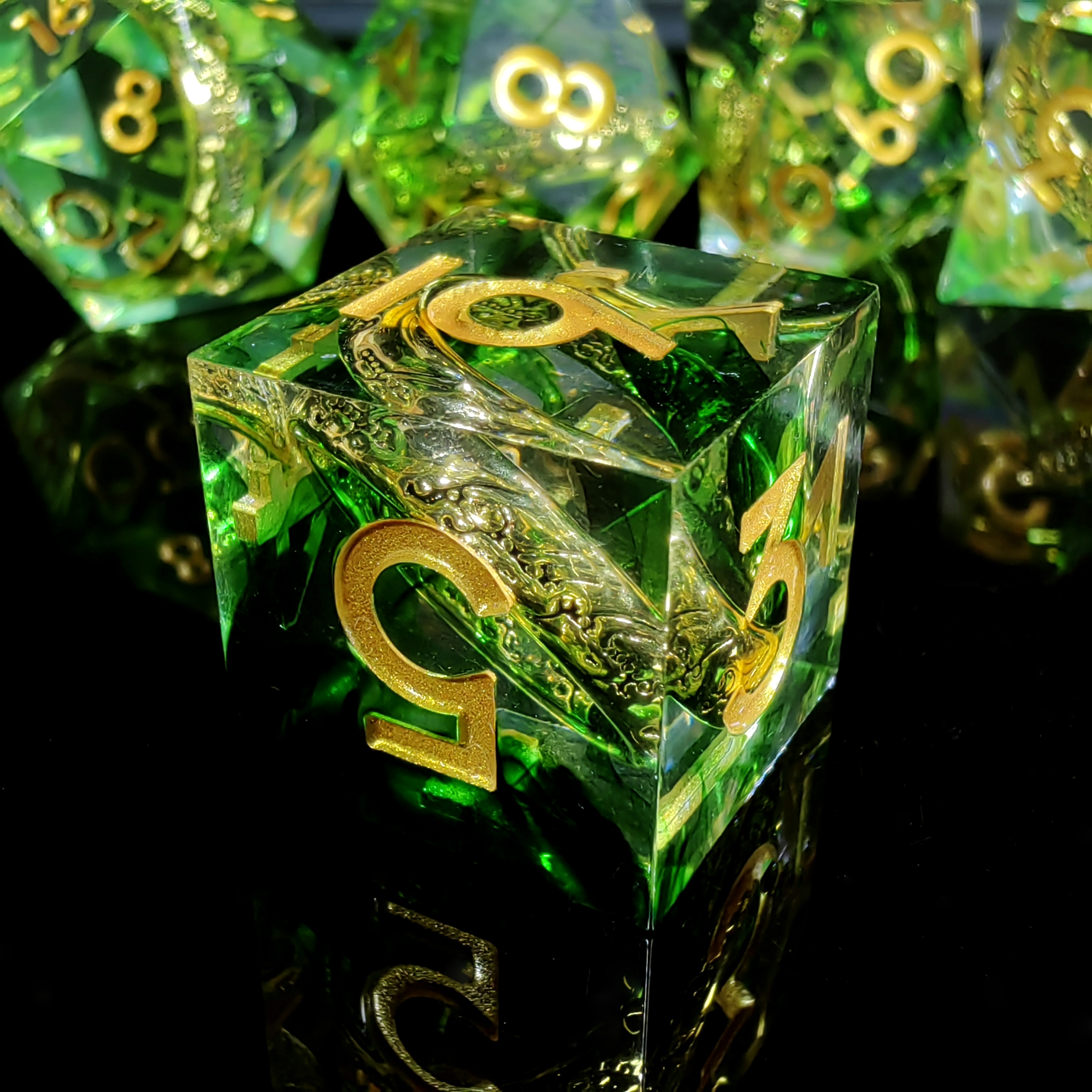 Dice Set Polyhedral - DnD Dice Set - 7pc Resin