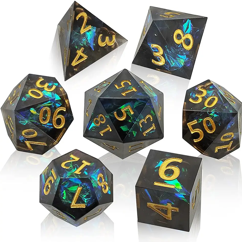 7PCS resin sharp polyhedral di - Dice Set Polyhedral reseña y precio