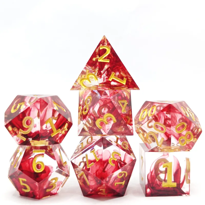 7PCS resin sharp polyhedral di - Dice Set Polyhedral reseña y precio