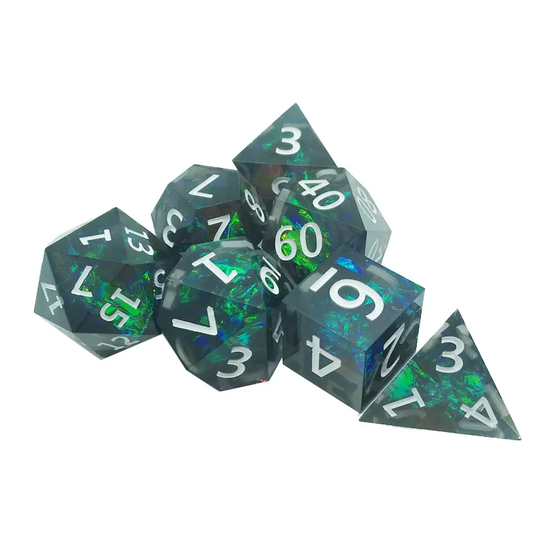 7PCS resin sharp polyhedral di - Dice Set Polyhedral reseña y precio