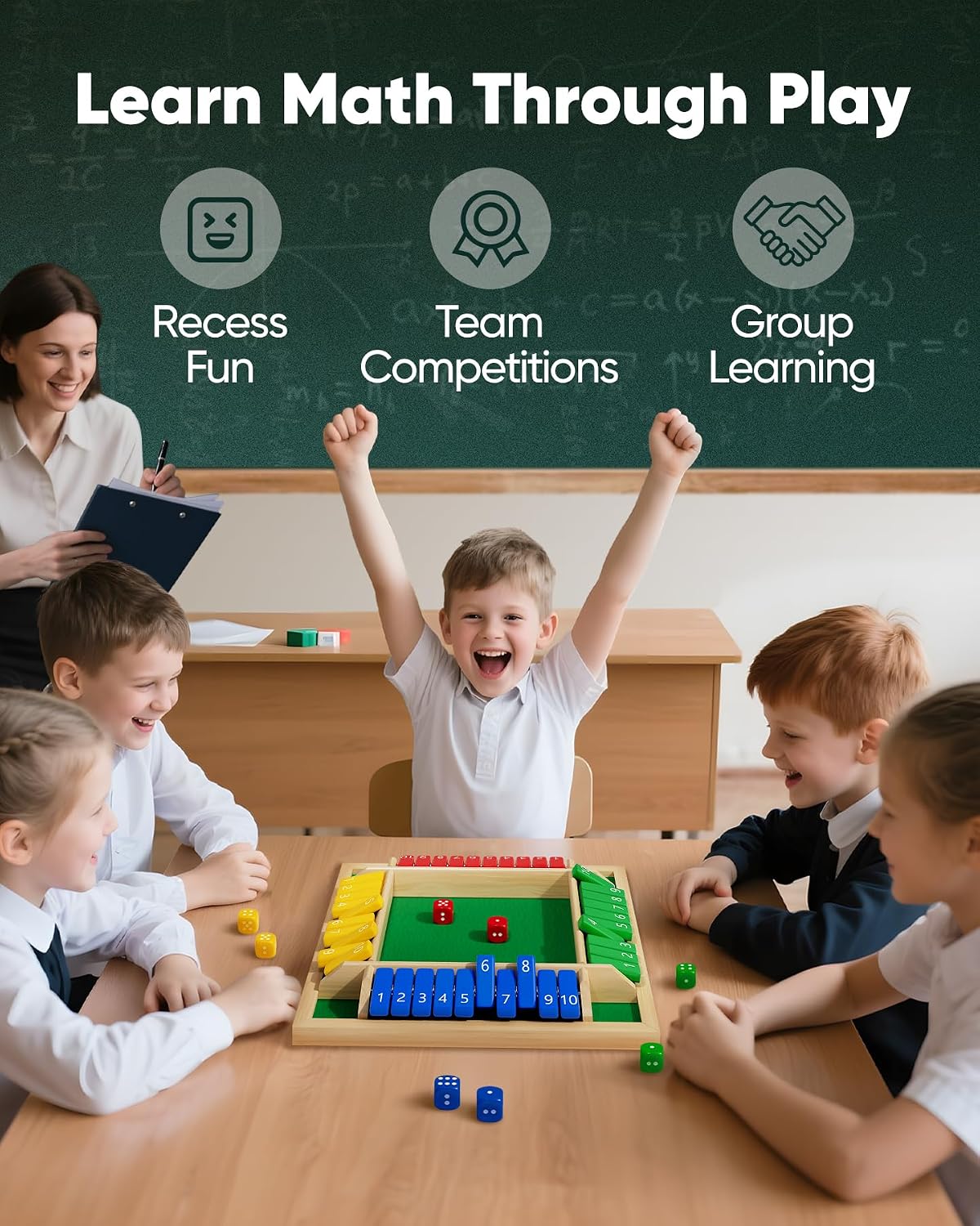 Shut The Box Game, Math Dice B - Board Game Quick reseña y precio
