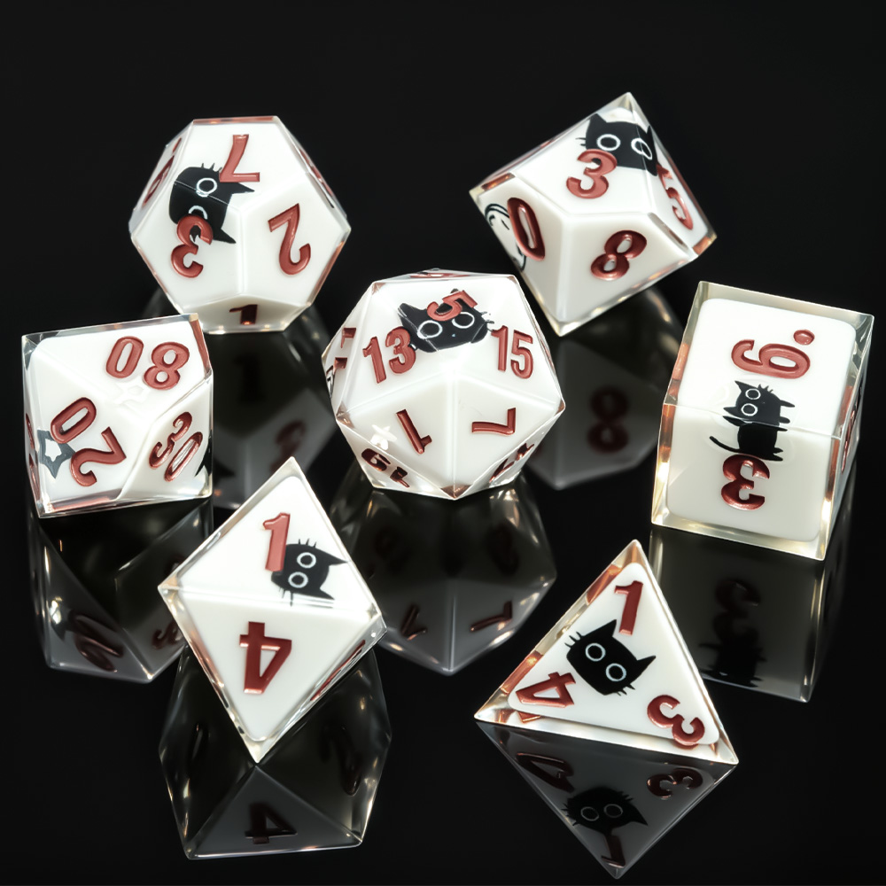 7pcs Magic Academy Cat Polyhed - Dice Set Polyhedral reseña y precio