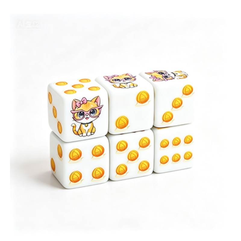 6Pcs Cat Paw Print Polyhedral  - Dice Set Polyhedral reseña y precio
