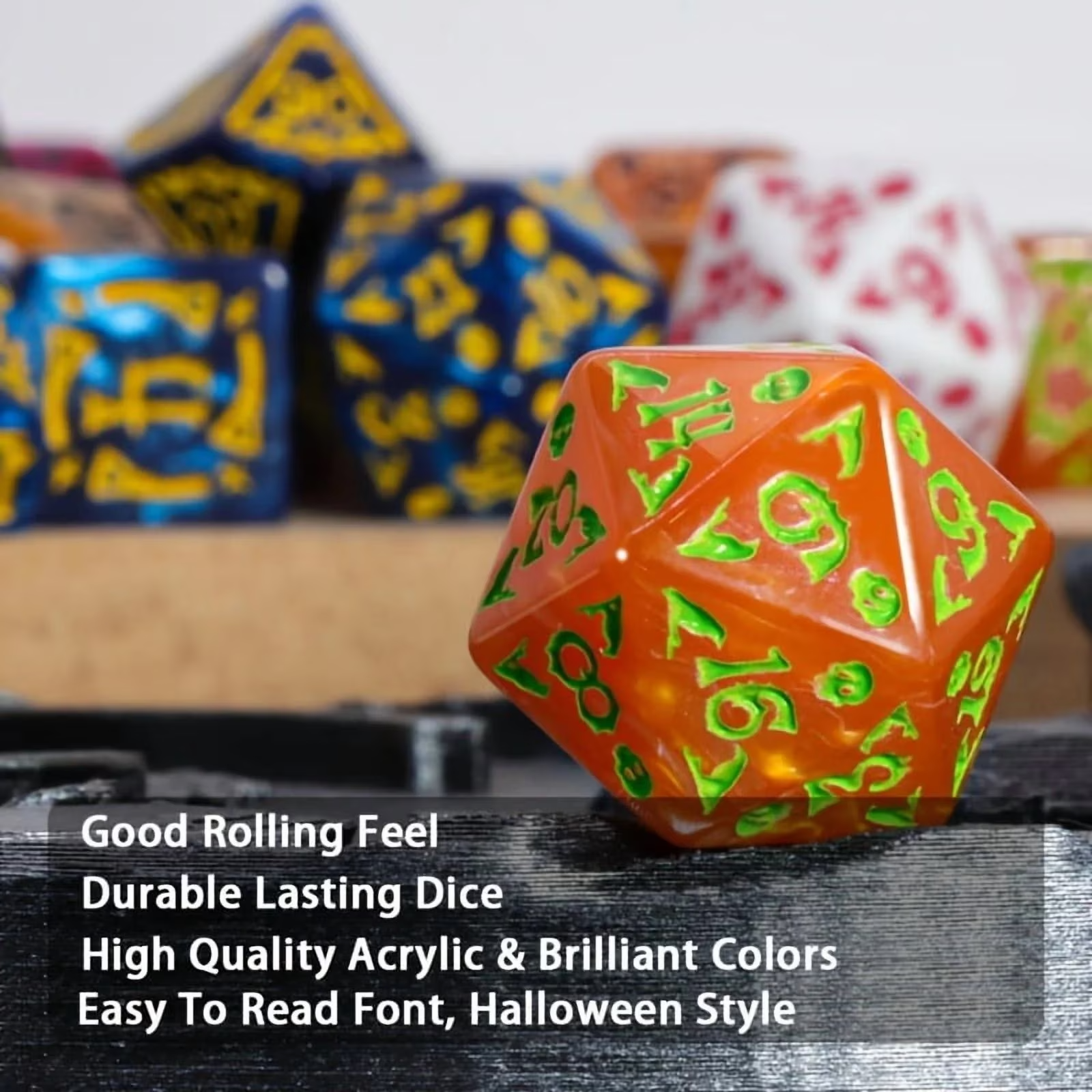 DND Dice Set -7pc Halloween Po - Dice Set Polyhedral reseña y precio