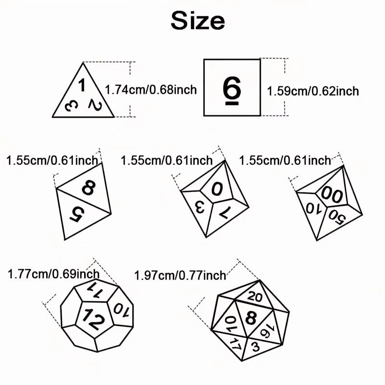 DND Dice Set -7pc Halloween Po - Dice Set Polyhedral reseña y precio