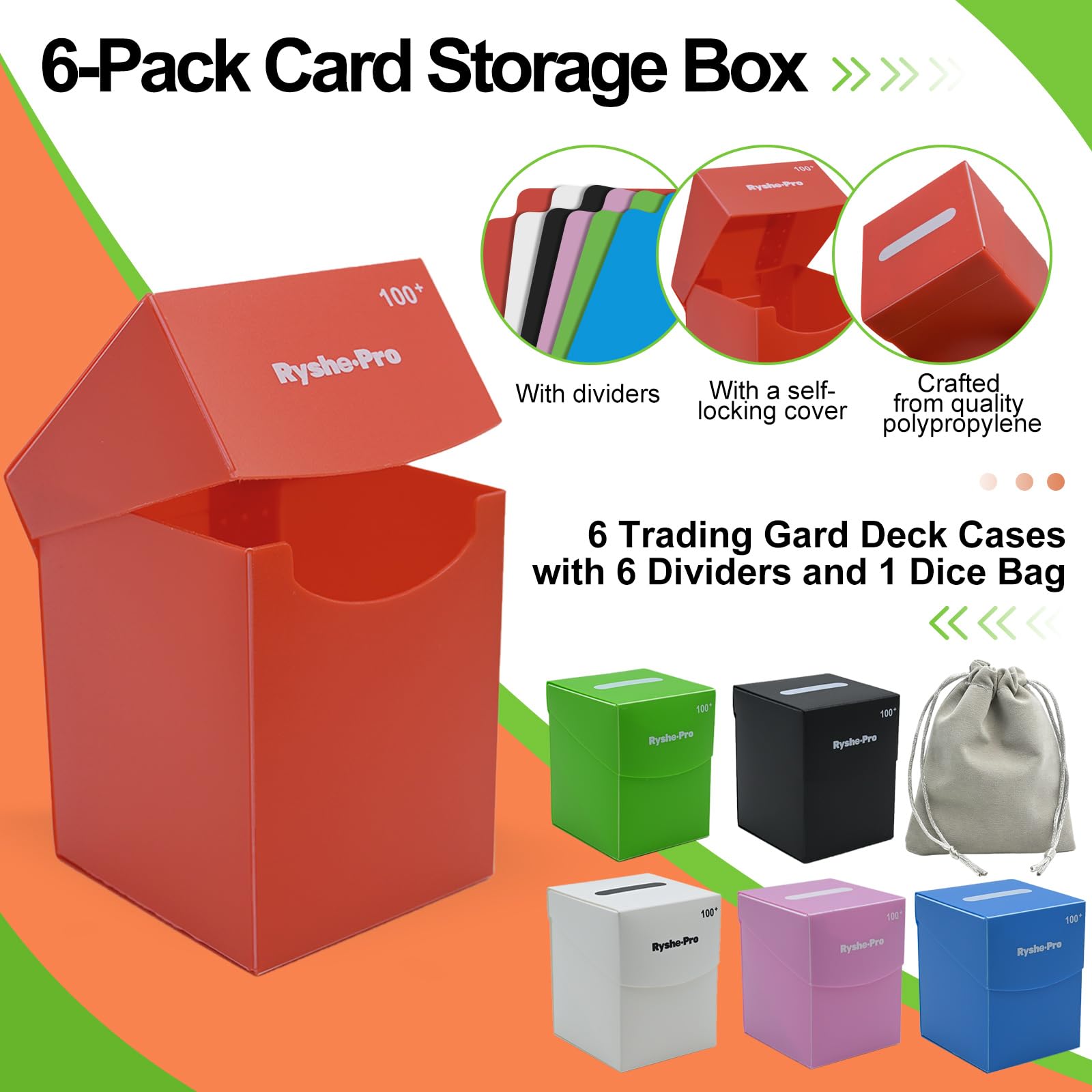 TCG Deck Box for 100+ Cards Co - Board Game Organization reseña y precio
