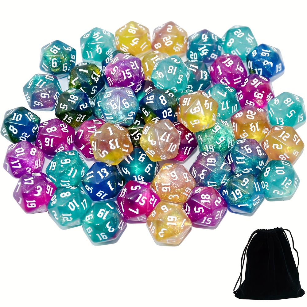 D20 Dice Set Two tone glitter/ - Dice Set Polyhedral reseña y precio