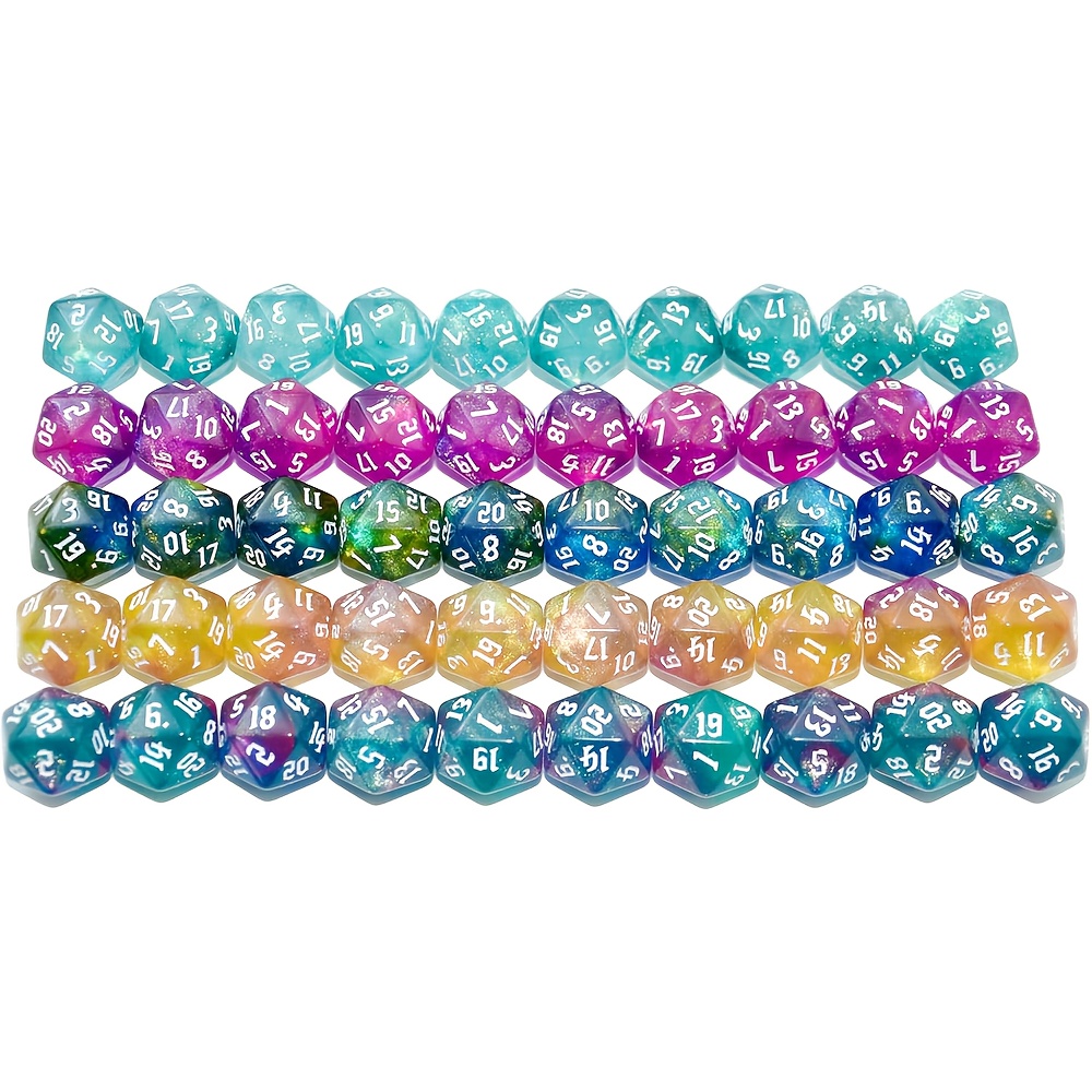 D20 Dice Set Two tone glitter/ - Dice Set Polyhedral reseña y precio