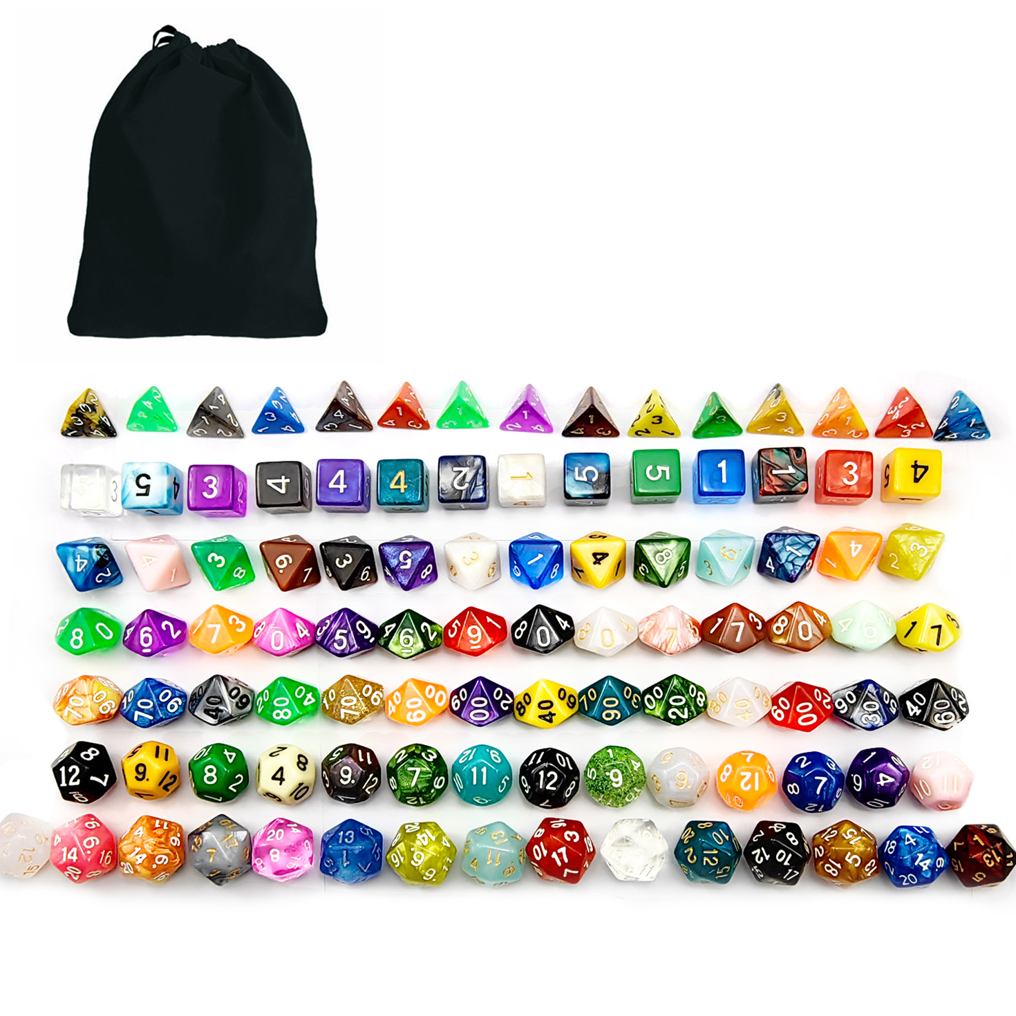 Bescon 100pcs Big Set of Rando - Dice Set Polyhedral reseña y precio