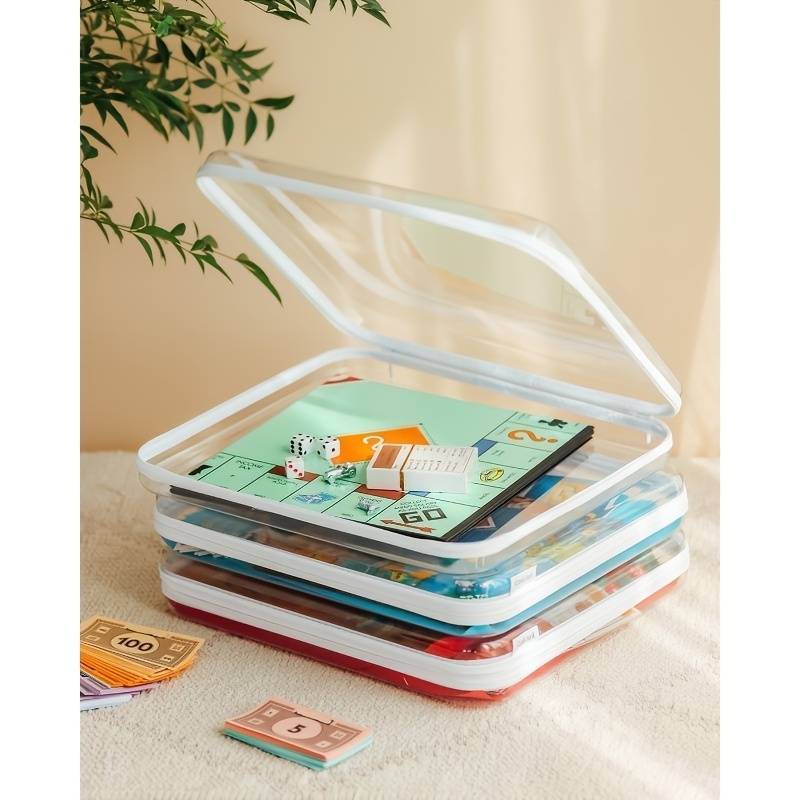 1pc Large Clear Hard Shell Sto - Board Game Organization reseña y precio