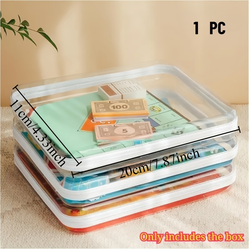1pc Large Clear Hard Shell Sto - Board Game Organization reseña y precio