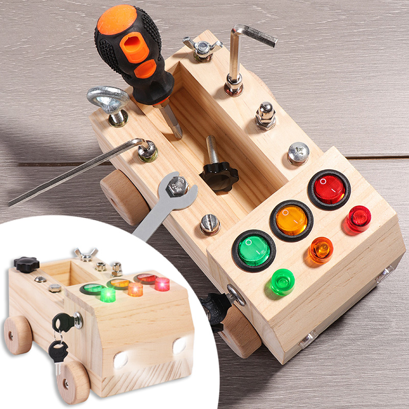 Wooden Montessori Busy Board S - Board Game Organization reseña y precio