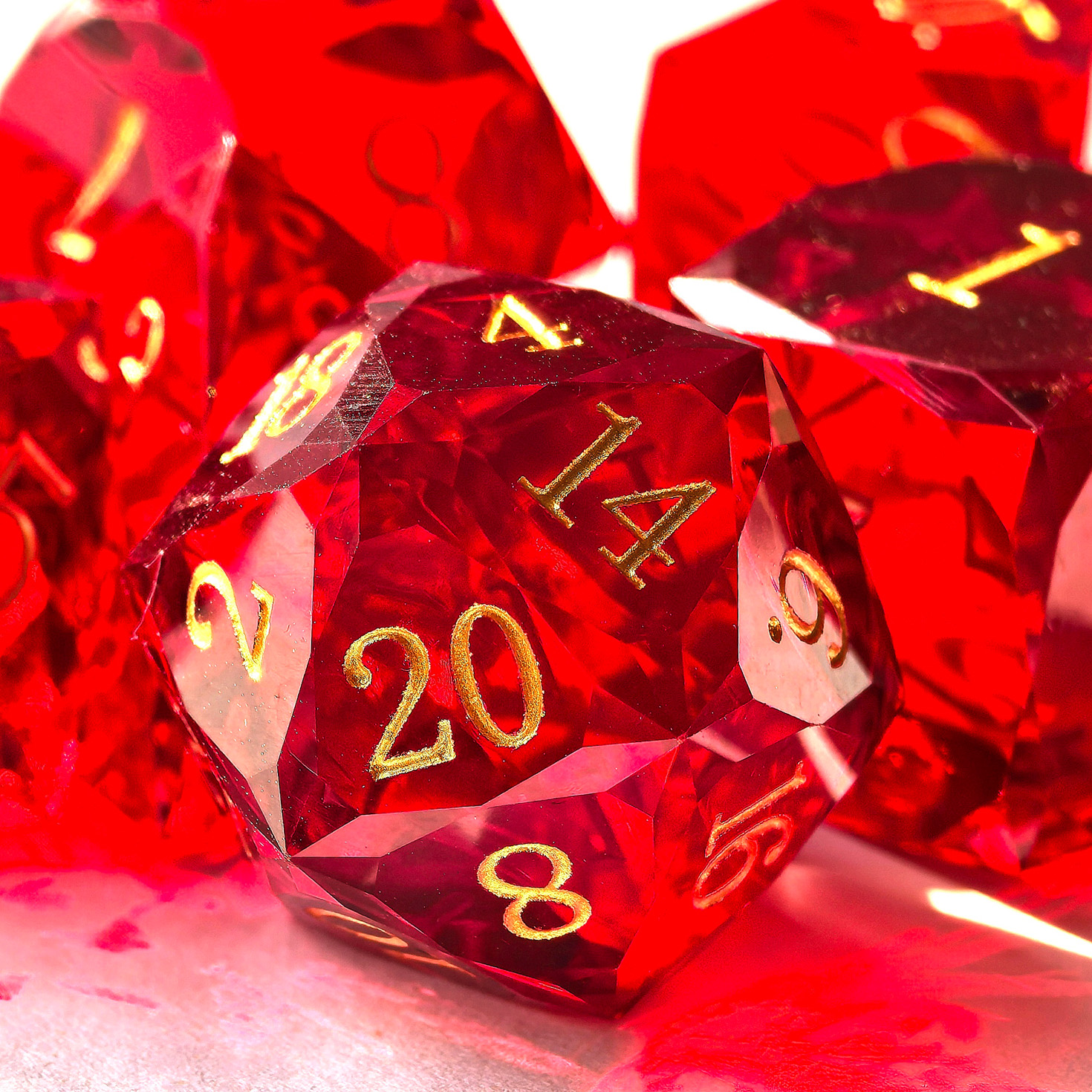 Crystal Multifaceted Polyhedra - Dice Set Polyhedral reseña y precio