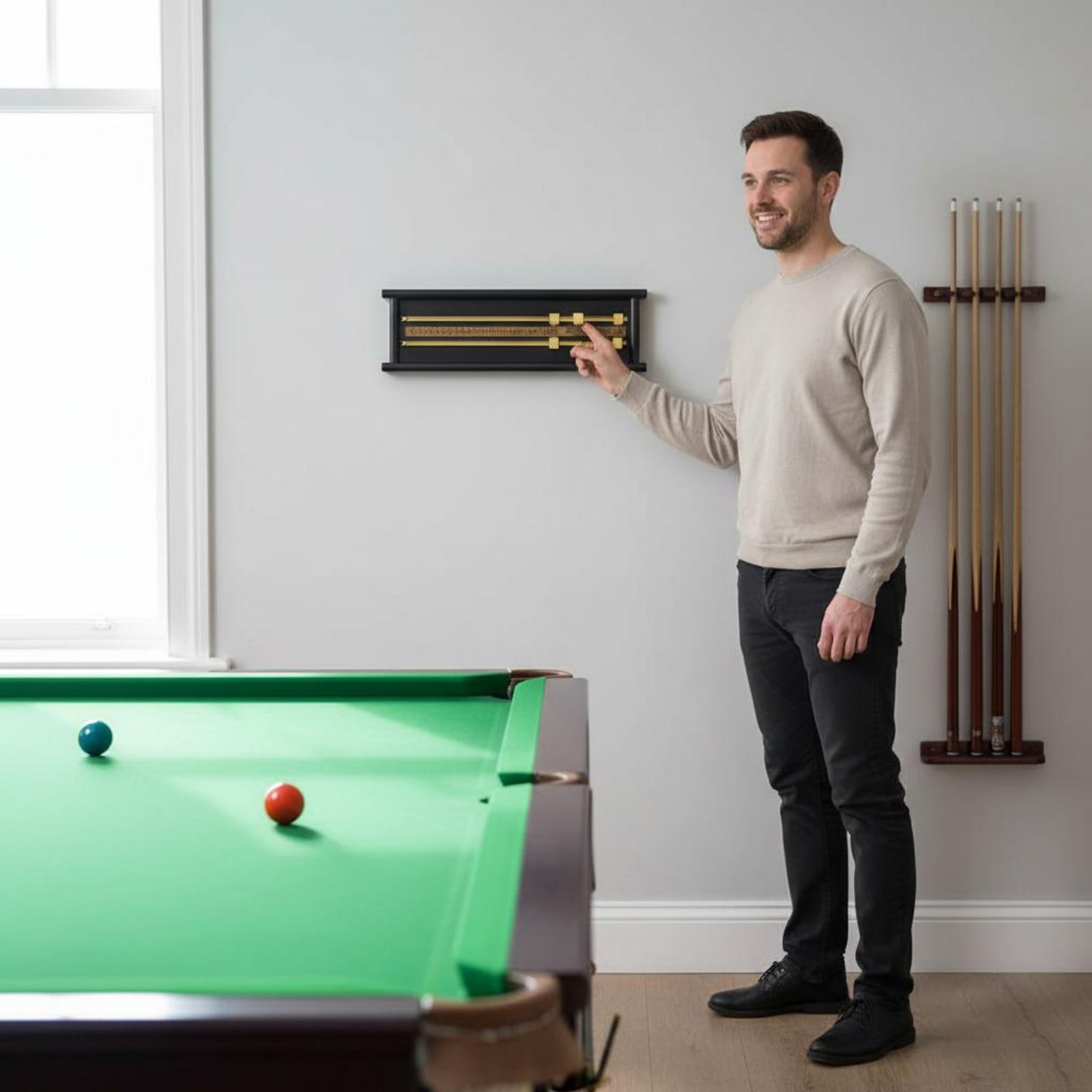 Wooden Snooker Scorer Dual Rai - Board Game For 2 Players reseña y precio