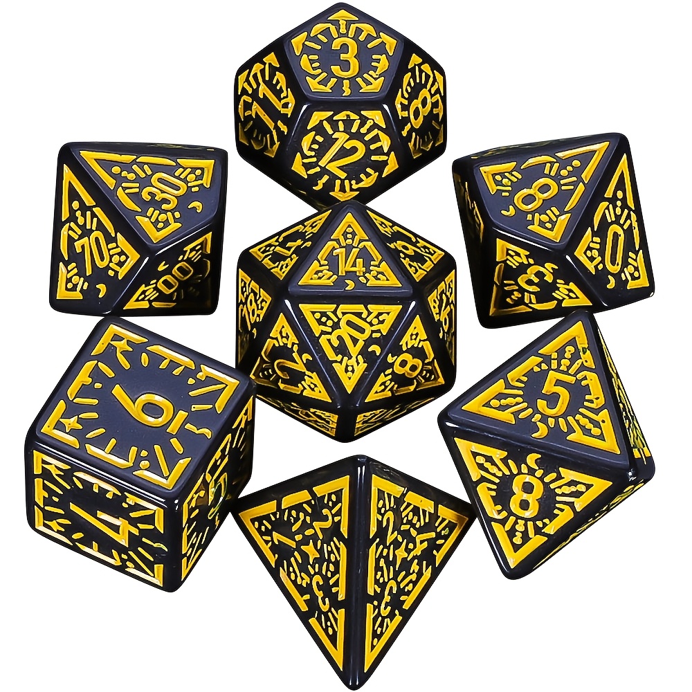DND Dice Set -7pc Carved Patte - Dice Set Polyhedral reseña y precio