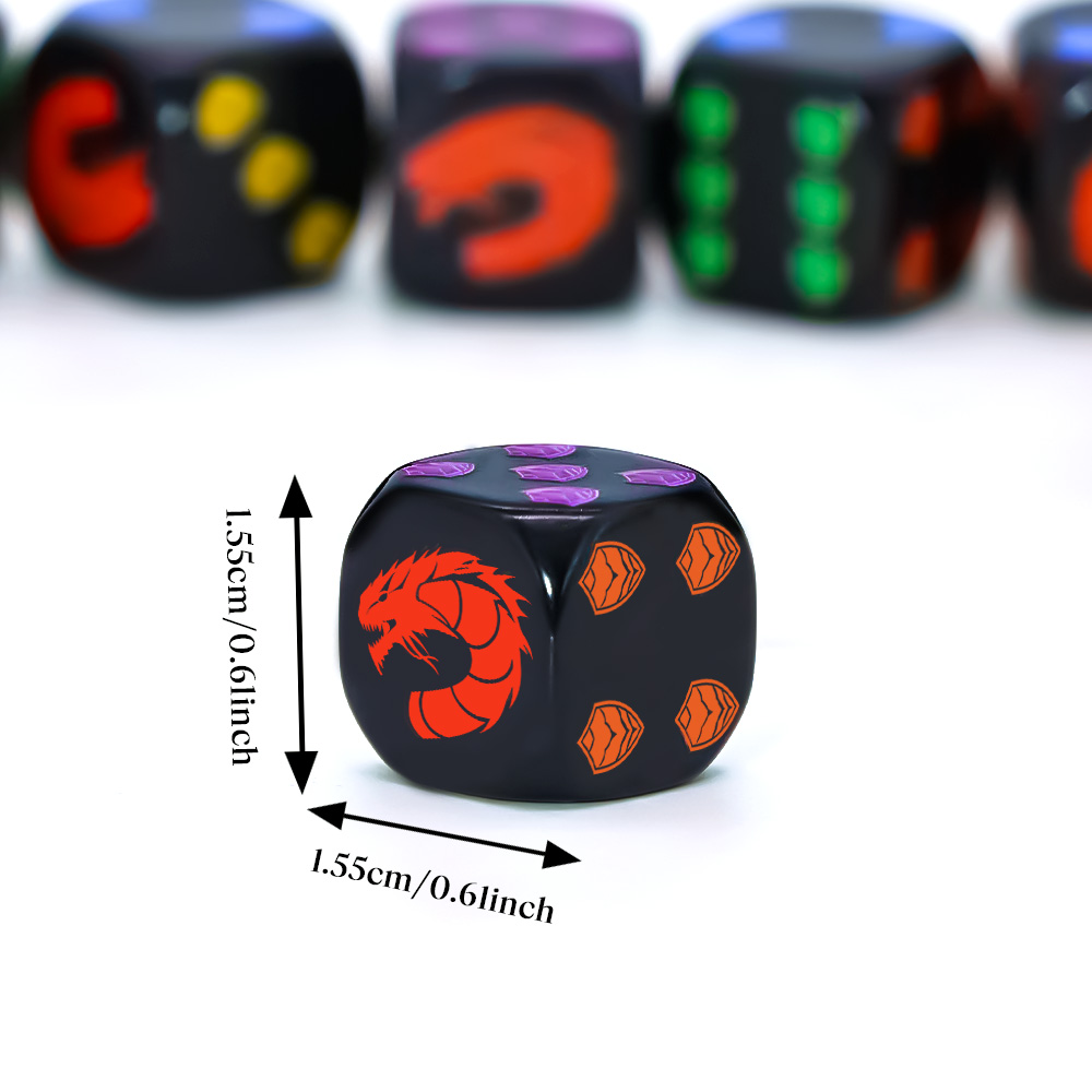 6Pcs Dragon Shield Crest Polyh - Dice Set Polyhedral reseña y precio