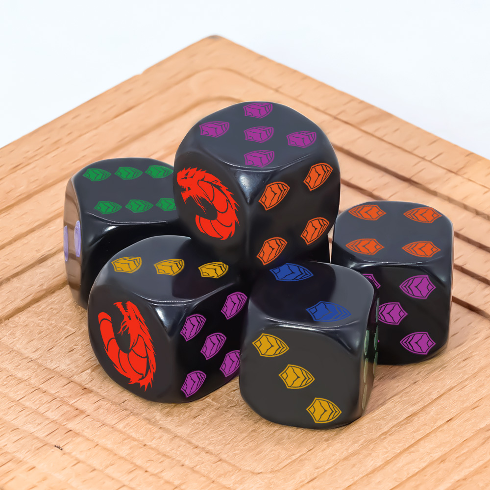6Pcs Dragon Shield Crest Polyh - Dice Set Polyhedral reseña y precio