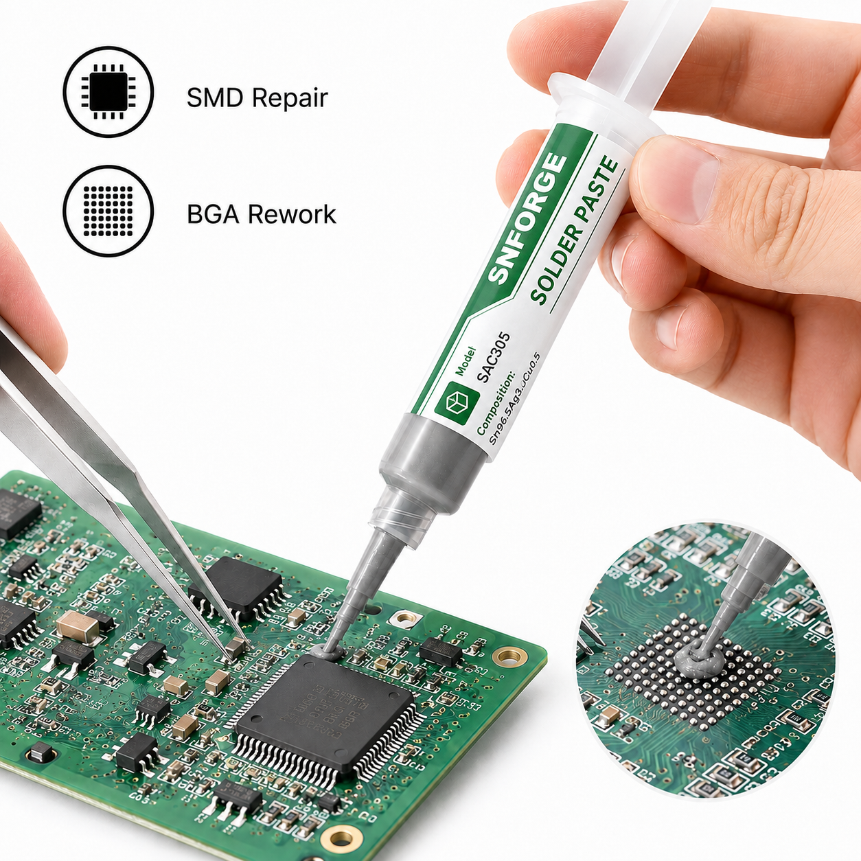 SAC305 Solder Paste Welding Ti - Board Game Quick reseña y precio