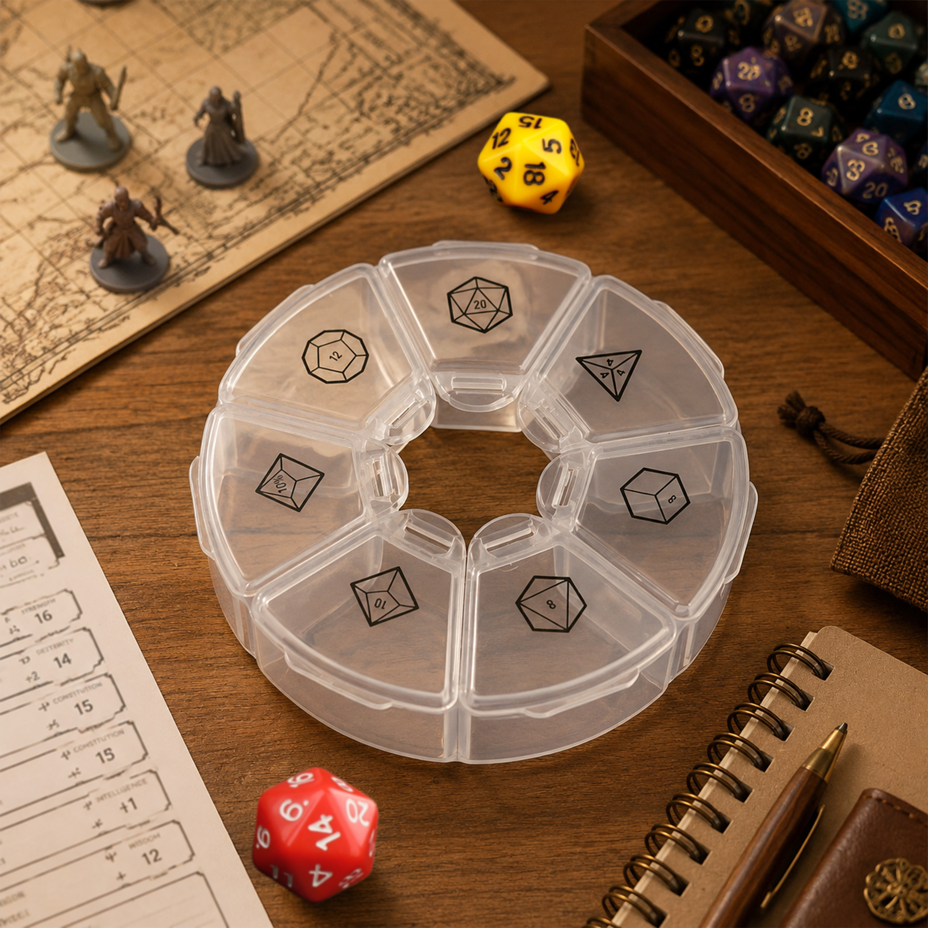 Dice Storage Box for Tabletop  - Dice Set Polyhedral reseña y precio