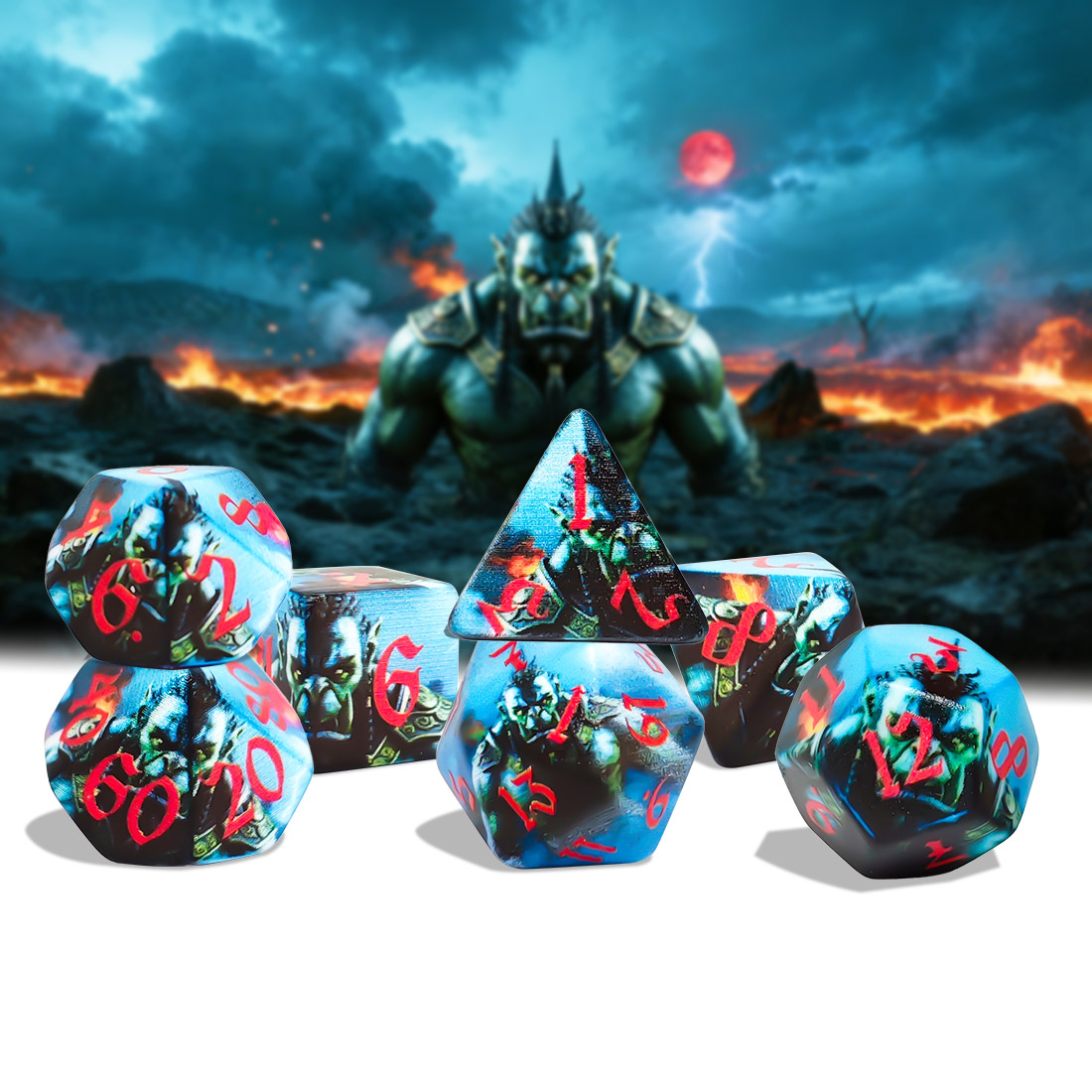 Orc Warrior Polyhedral 7-Piece - Dice Set Polyhedral reseña y precio